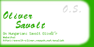 oliver savolt business card